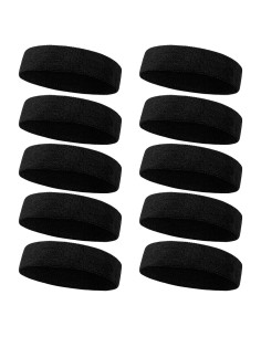 Banda de Sudor Deportiva Jueerun - 10 Pcs Algodón Unisex
