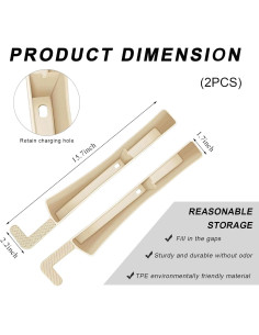Organizador de Relleno de Espacio entre Asientos FSTURIOS Beige 2