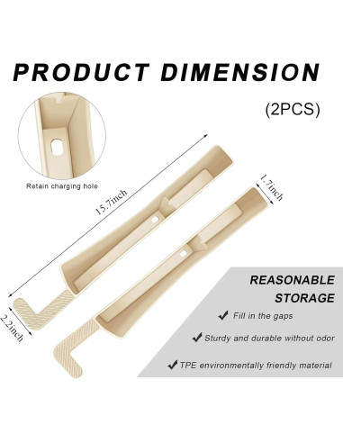Organizador de Relleno de Espacio entre Asientos FSTURIOS Beige