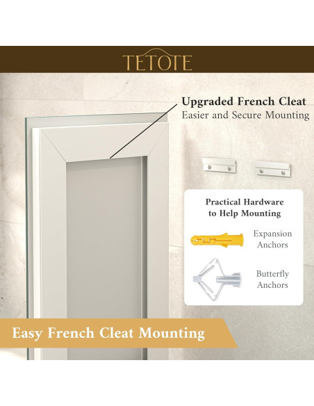 Espejo LED TETOTE 60x40 cm Iluminado Frontal y Trasero