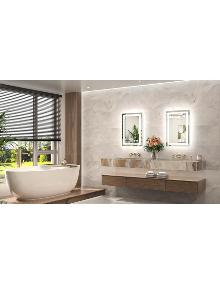 Espejo LED TETOTE 60x40 cm Iluminado Frontal y Trasero