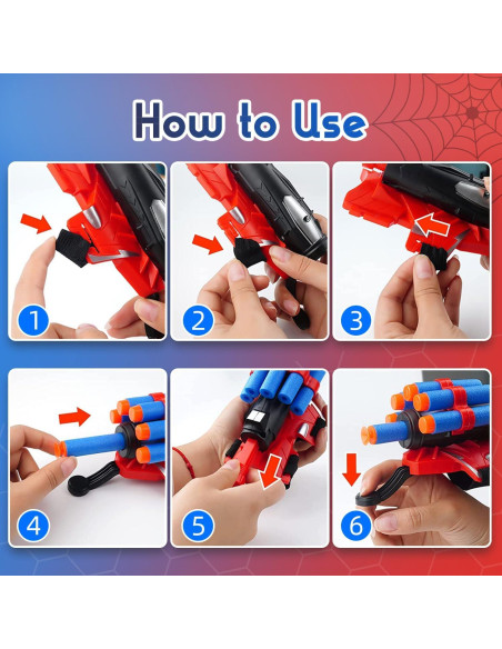 Lanzador de Telaraña DRAVF Azul para Niños y Hombres