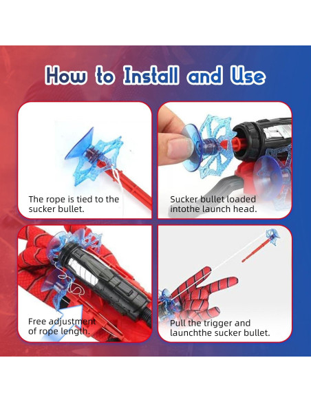 Lanzador de Telaraña DRAVF Azul para Niños y Hombres