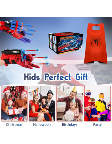 Lanzador de Telaraña DRAVF Azul para Niños y Hombres