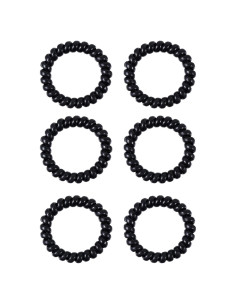 Tiras de Cabello Espirales KCHIES Negras Sin Marcas 6pcs