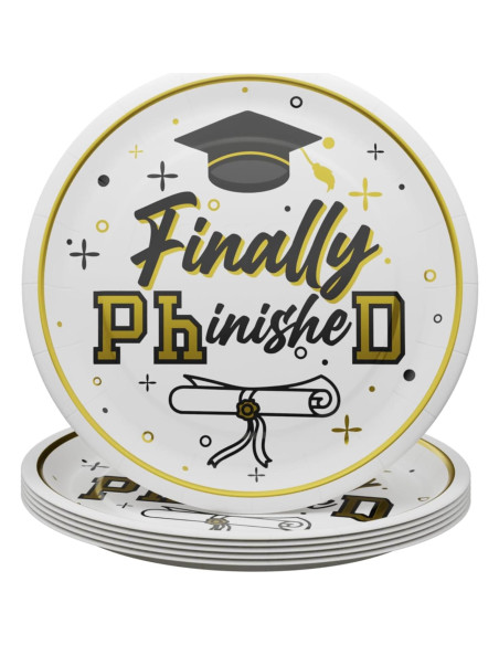 Platos y Servilletas Desechables Blue Orchards - Fiesta Doctorado 2024