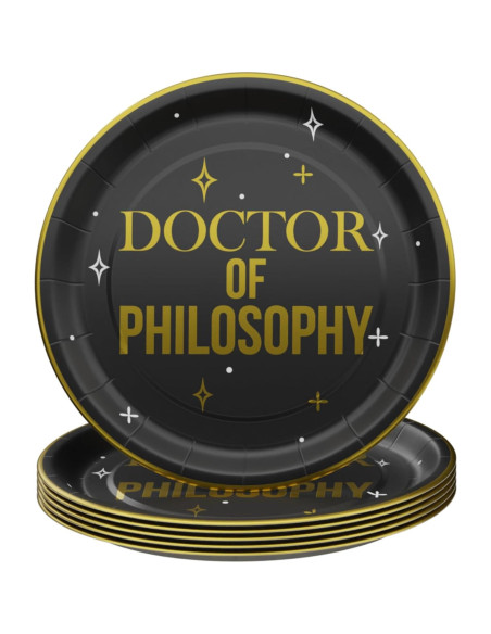 Platos y Servilletas Desechables Blue Orchards - Fiesta Doctorado 2024