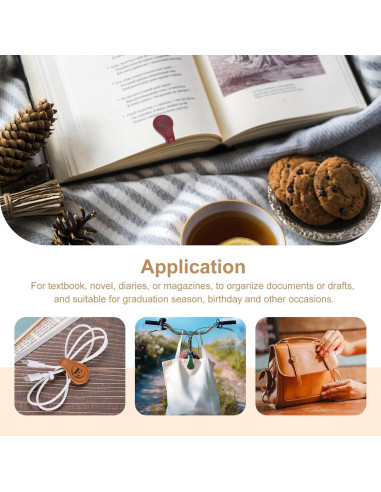 Marcador Magnético de Piel Personalizado uxcell Verde Claro