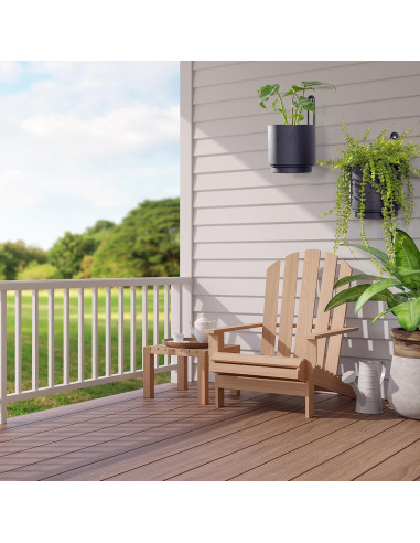 2 Macetas Colgantes CISEANOL de Metal 15 cm Modernas Negras