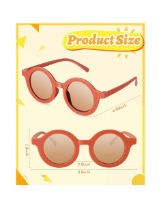 Conjunto de 6 Gafas de Sol Redondas para Niños Frienda 2