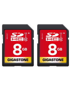 Gigastone 8GB Tarjeta de Memoria SDHC Clase 10 - Paquete de 2