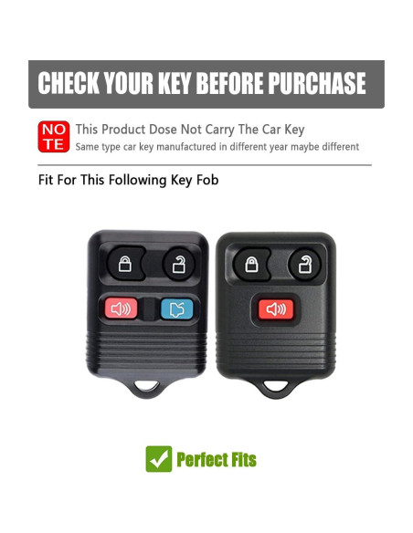 Funda de Llave de Cuero YINEOR para Auto Ford y Mazda