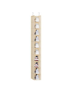 Organizador de Zapatos Colgante YOUDENOVA 10 Estantes Beige