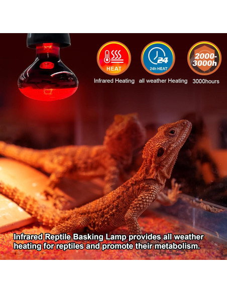Bombillas Infrarrojas 100W MIXJOY para Reptiles - Paquete de 2