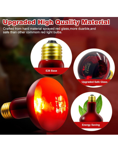 Bombillas Infrarrojas 100W MIXJOY para Reptiles - Paquete de 2