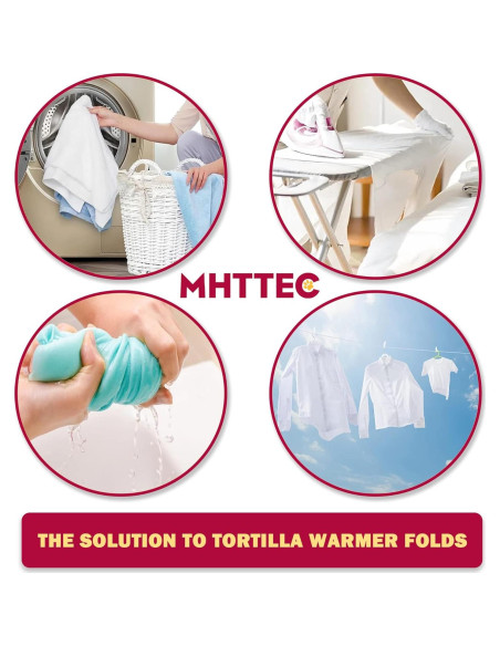 Bolsa Calentadora de Tortillas MHTTEC 30 cm Negra Microondas