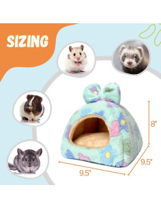 Cama Escondite para Cobayas TiereCare 24x24 cm Verde 2