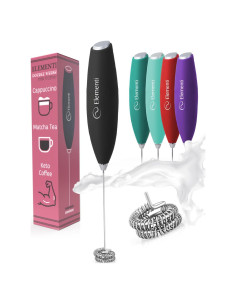 Espumador de Leche Eléctrico Elementi - Batidor de Mano 10W Negro