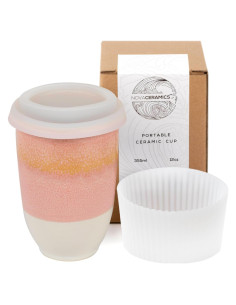 Taza de Viaje NOVA CERAMICS 12oz Resplandor Apta Microondas