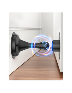 Tope de Puerta Magnético HELEMAN Acero Inoxidable Negro 1 Unidad