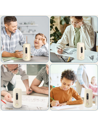 Afilador de Lápices Eléctrico Deli VA10-BG Recargable Beige