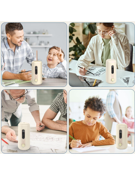 Afilador de Lápices Eléctrico Deli VA10-BG Recargable Beige