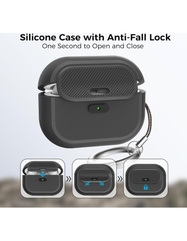Funda de Silicona TRONWIN para AirPods Pro 2/1 - Negro