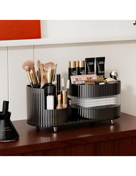 Organizador de Maquillaje Giratorio COMFYROOM 3 Capas Negro