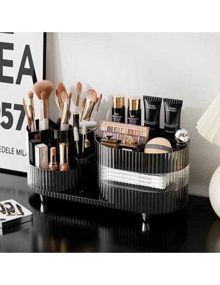 Organizador de Maquillaje Giratorio COMFYROOM 3 Capas Negro