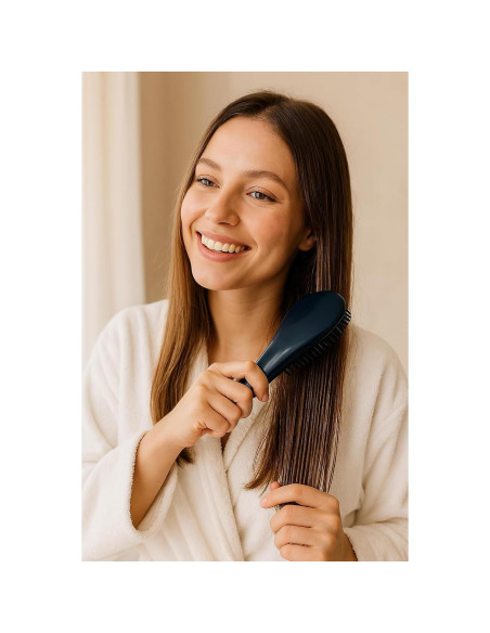 Juego de Cepillos Desenredantes G.B.S Wave - Negro - Suave para Todo Tipo de Cabello