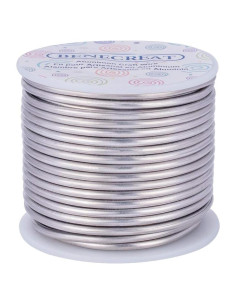 Alambre de Joyería BENECREAT 9 Calibre 3mm 17m Aluminio Flexible