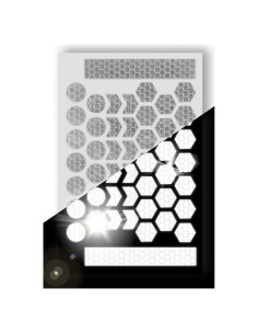 Calcomanías Reflectantes Hexágono 330 - ReflecToes - 5 Hojas