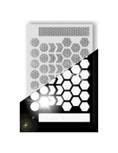 Calcomanías Reflectantes Hexágono 330 - ReflecToes - 5 Hojas