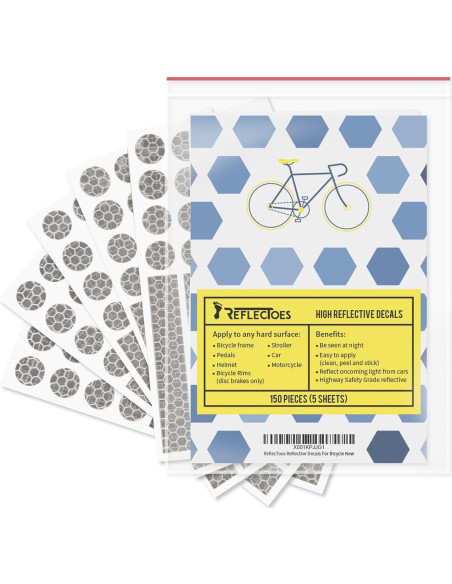 Calcomanías Reflectantes Hexágono 330 - ReflecToes - 5 Hojas