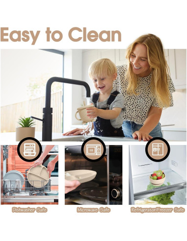 Set de Alimentación para Bebés Catvegue 8 Piezas Silicona BPA Free