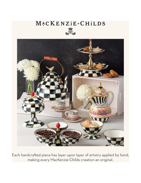 Caja de Mantequilla MacKenzie-Childs Cuadrícula 22.86x12.7cm