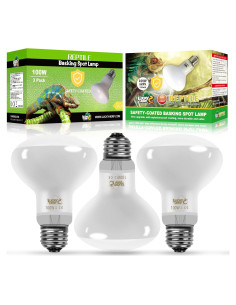 Bombilla de Calor UVA 100W LUCKY HERP 3 Paquetes para Reptiles