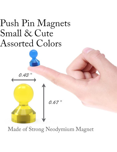 Imanes de Empuje Ant Mag 52 Piezas 11mm x 17mm Variados