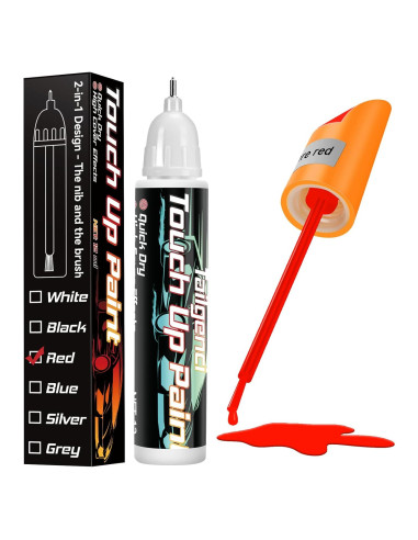 Pintura de Retoque Automotriz Tailgenci 12ml Rojo Brillante