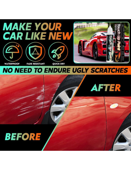 Pintura de Retoque Automotriz Tailgenci 12ml Rojo Brillante