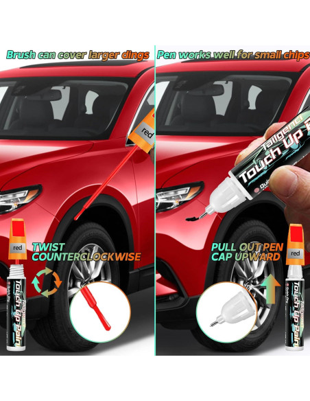 Pintura de Retoque Automotriz Tailgenci 12ml Rojo Brillante