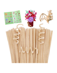 100 Limpiapipas Chenille Durazno Giwrmu para Manualidades DIY