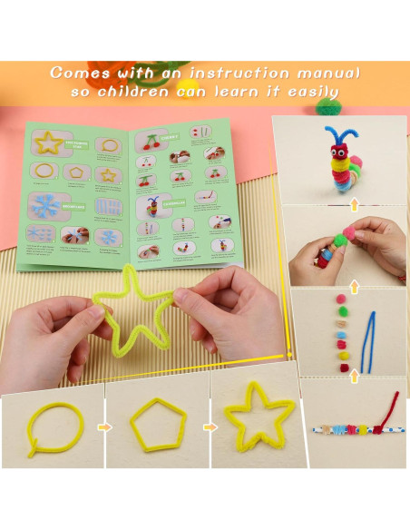 100 Limpiapipas Chenille Durazno Giwrmu para Manualidades DIY