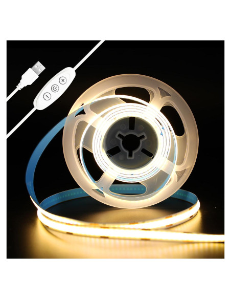 Tira LED USB iNextStation 2M 640 LEDs Blanco Cálido 3000K
