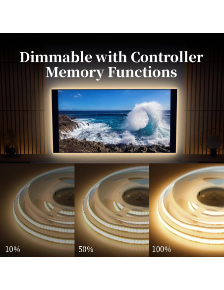 Tira LED USB iNextStation 2M 640 LEDs Blanco Cálido 3000K