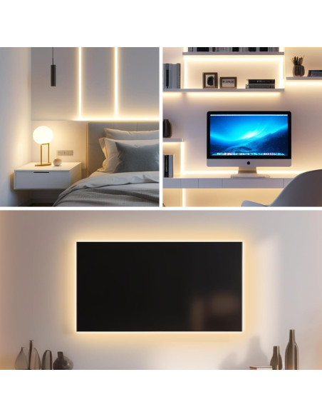 Tira LED USB iNextStation 2M 640 LEDs Blanco Cálido 3000K