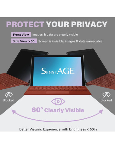 Protector de Pantalla de Privacidad Magnético SenseAGE para Surface Pro 12.3"