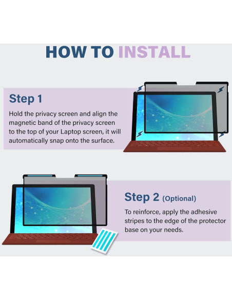 Protector de Pantalla de Privacidad Magnético SenseAGE para Surface Pro 12.3"
