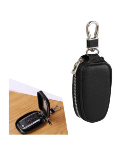 Funda de Cuero para Llave de Coche Universal Negra