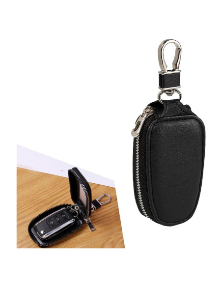 Funda de Cuero para Llave de Coche Universal Negra